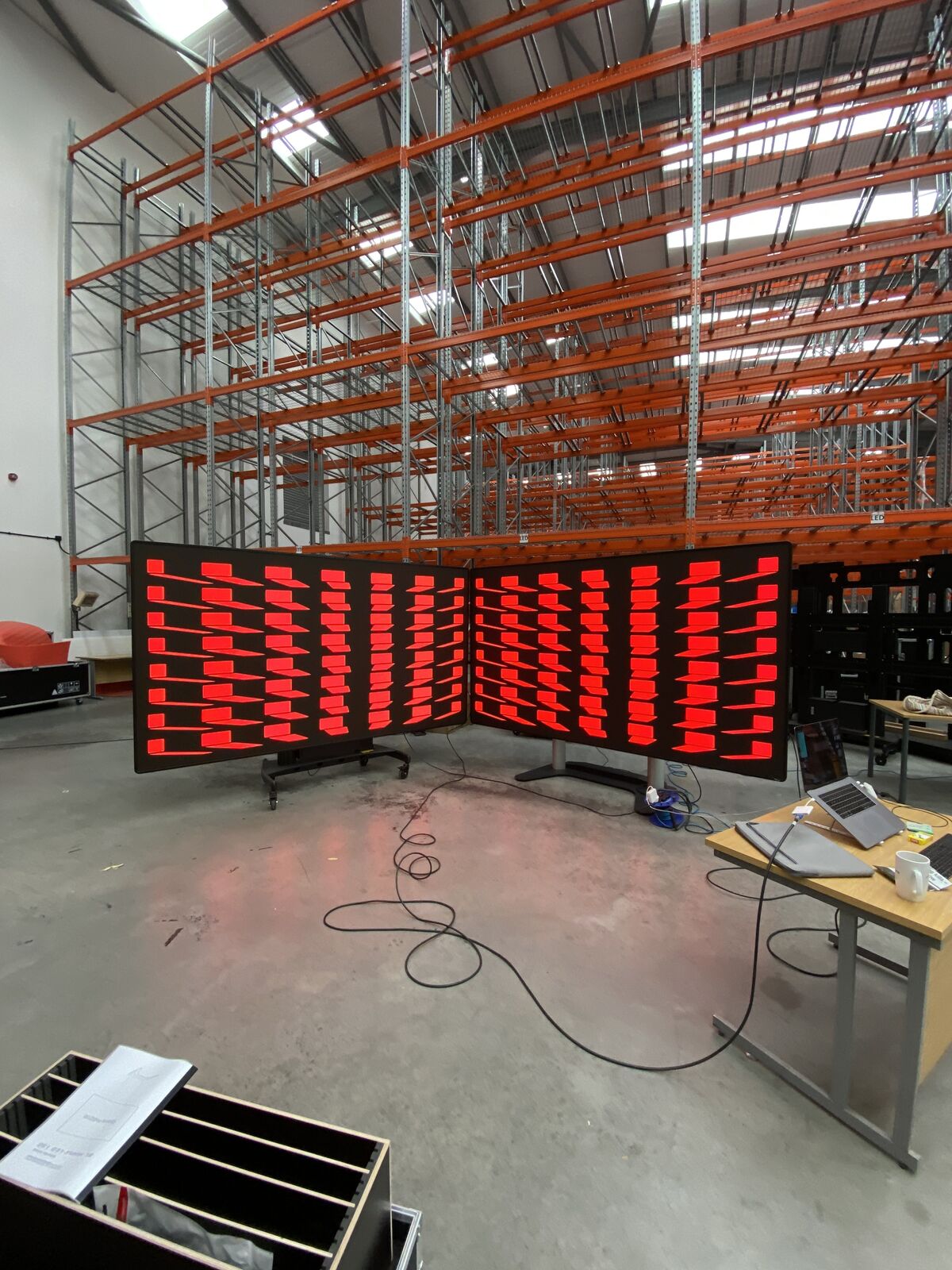 Optoma headquarters — quad-LED test setup, Hemel Hempstead